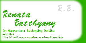 renata batthyany business card