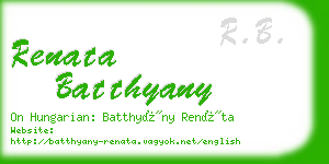 renata batthyany business card